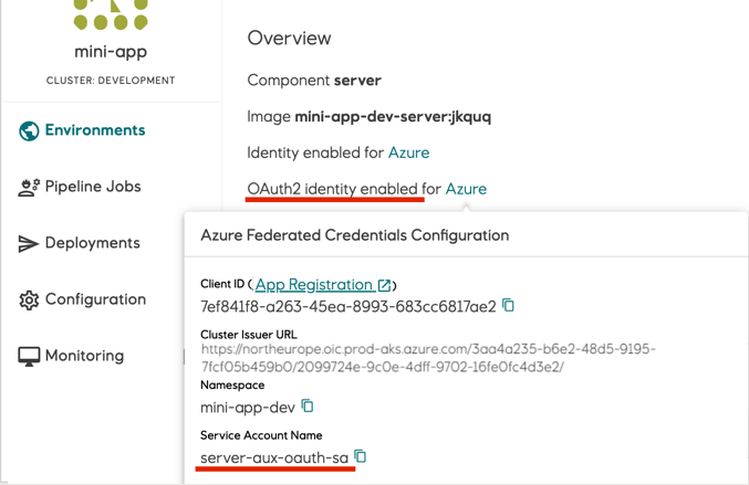 OAuth2 Federation Trust Information